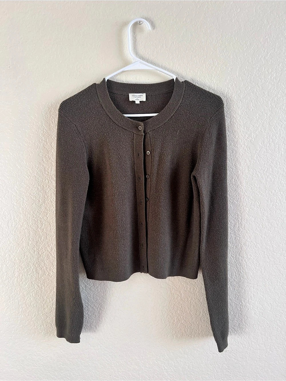 Gentle Fawn Brown Button-Front Sweater